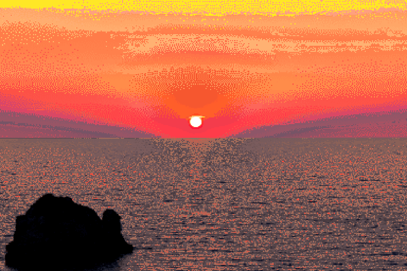 The same palette entries, three seconds later